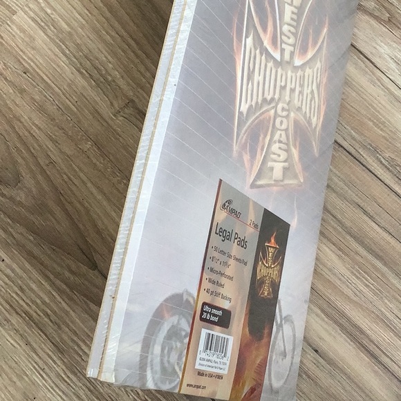 West Coast Choppers Legal Pads Note Paper Pad Legalpad Wide Ruled - Picture 2 of 3